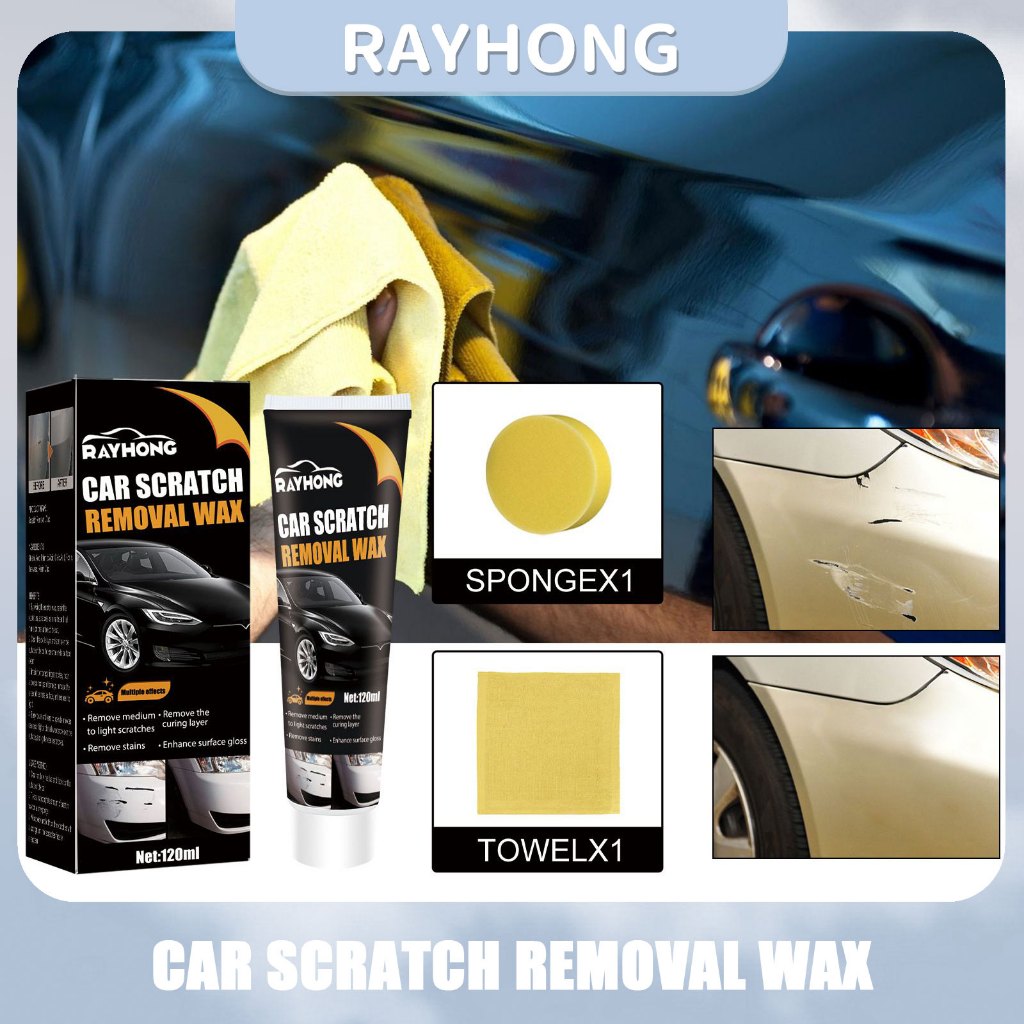 Rayhong汽車划痕油漆護理防刮汽車漩渦去除劑修復拋光蠟汽車車身研磨複合汽車清潔工具