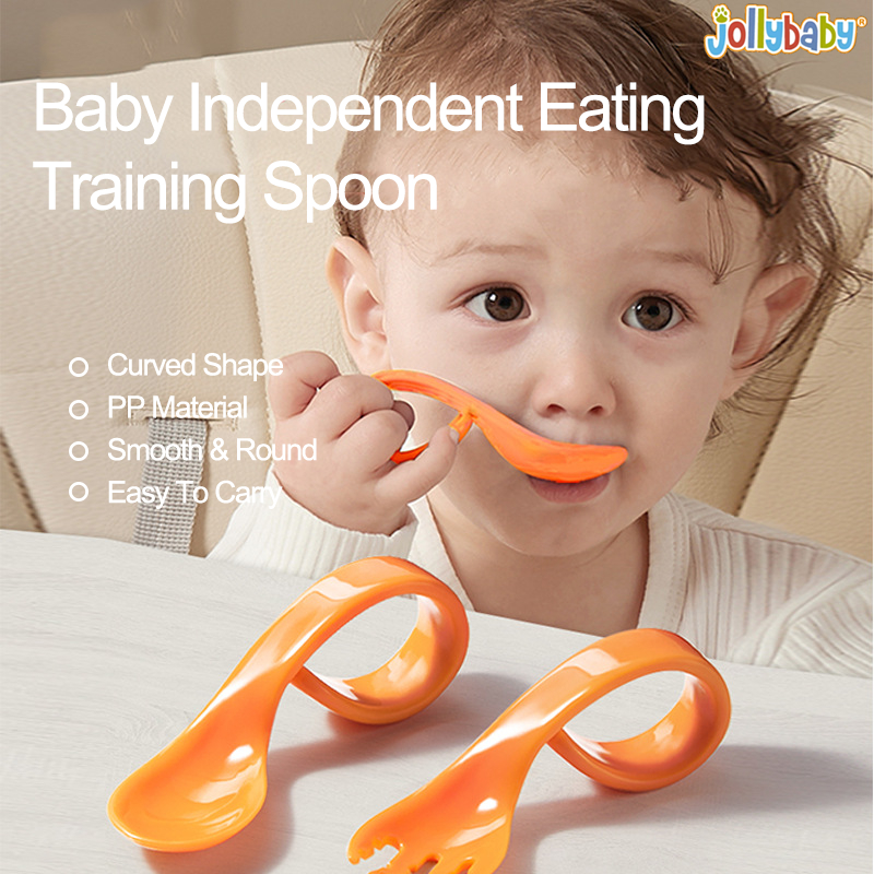 Jollybaby 嬰兒訓練勺 | 吃飯訓練勺 | 叉勺組合 | 輔食勺 | 一歲訓練勺