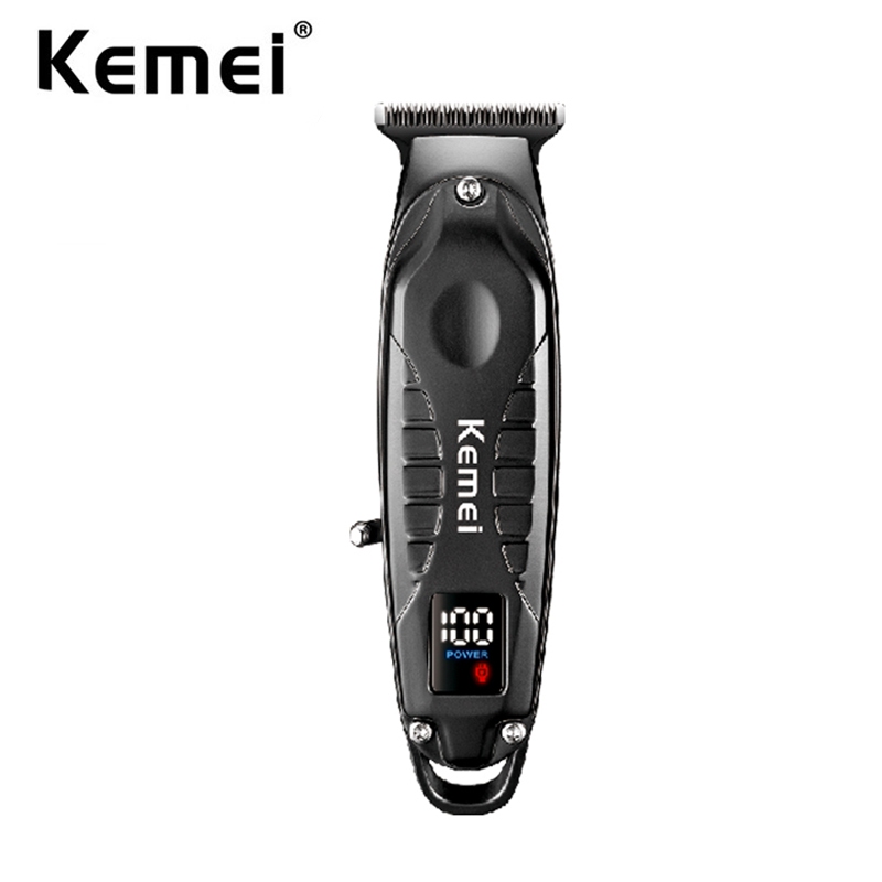 KEMEI 科美無繩專業理髮器可充電電動修剪器男士整理理髮機剃須刀液晶顯示屏