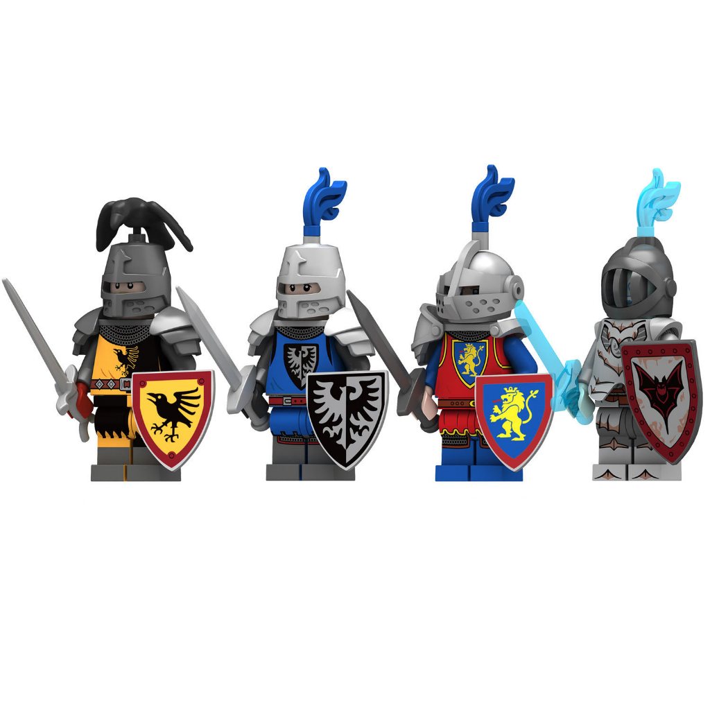 城堡系列 騎士 阿兵哥 人偶 公仔 玩具 收藏 黑鷹 烏鴉 黑暗 紅獅騎士 拼裝人仔 N805-808