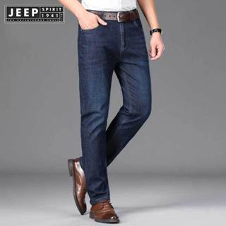 Jeep SPIRIT 1941 ESTD新款彈力男士牛仔褲2023柔軟牛仔褲時尚商務黑藍品牌褲子