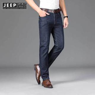 Jeep SPIRIT 1941 ESTD商務休閒褲男中年直筒牛仔褲褲
