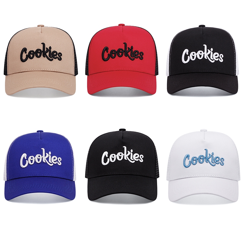 Cookies 刺繡棒球帽男女戶外運動休閒車帽網眼網帽