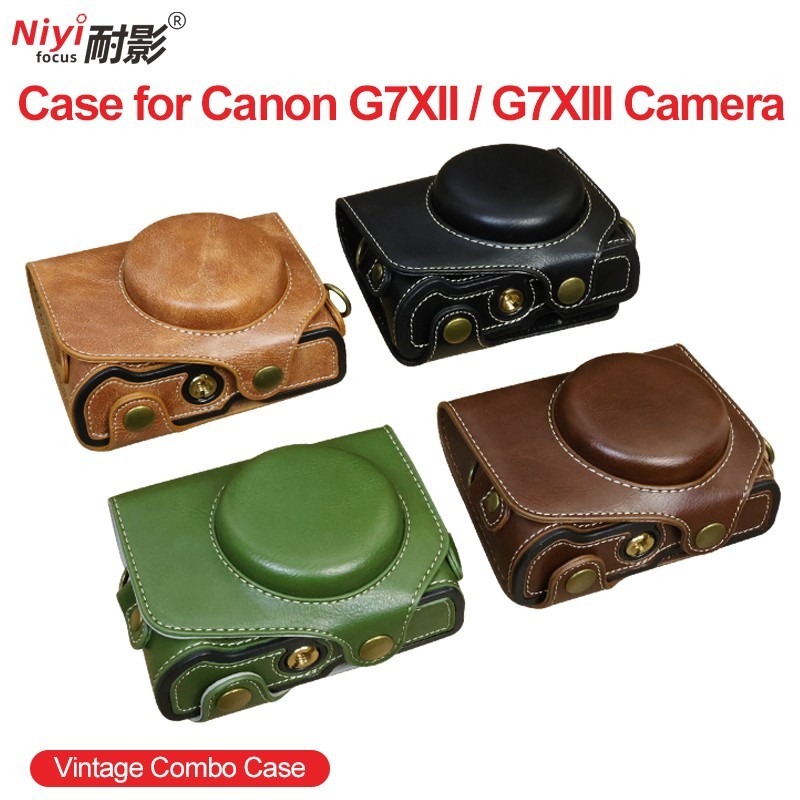 全新 Pu 皮革相機包適用於佳能 Powershot G7X Mark 2 G7X II G7X3 G7X2 G7XII