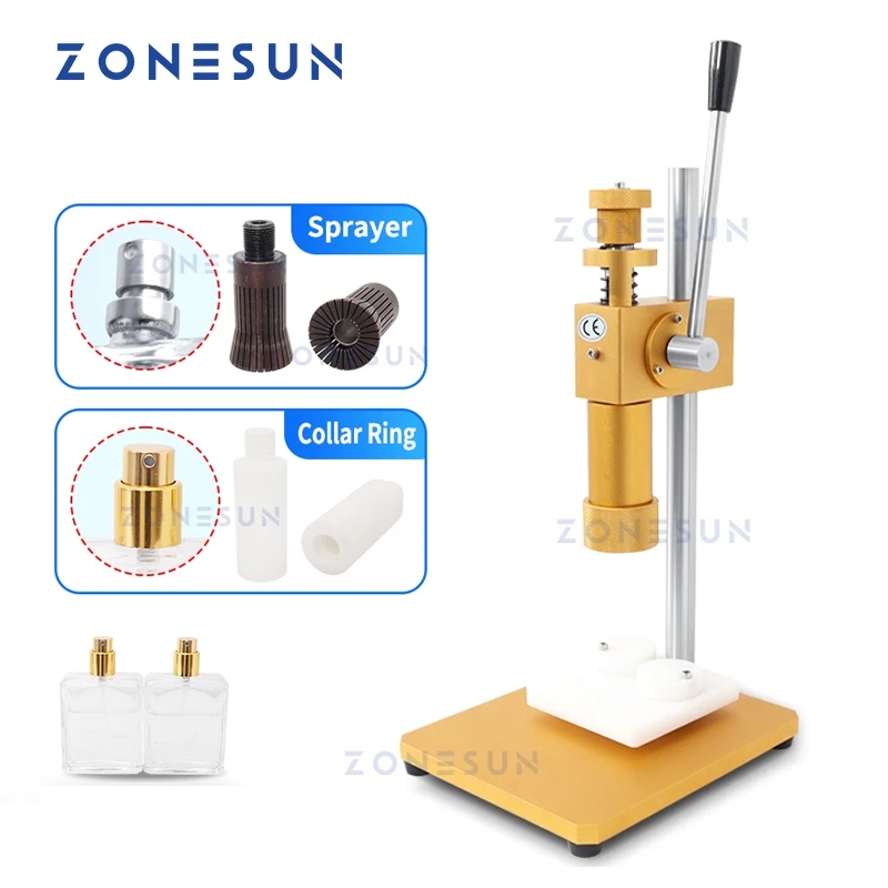Zonesun ZS-TYG2 香水密封工具桌面手動壓接器噴霧蓋領環壓環機瓶蓋小瓶蓋