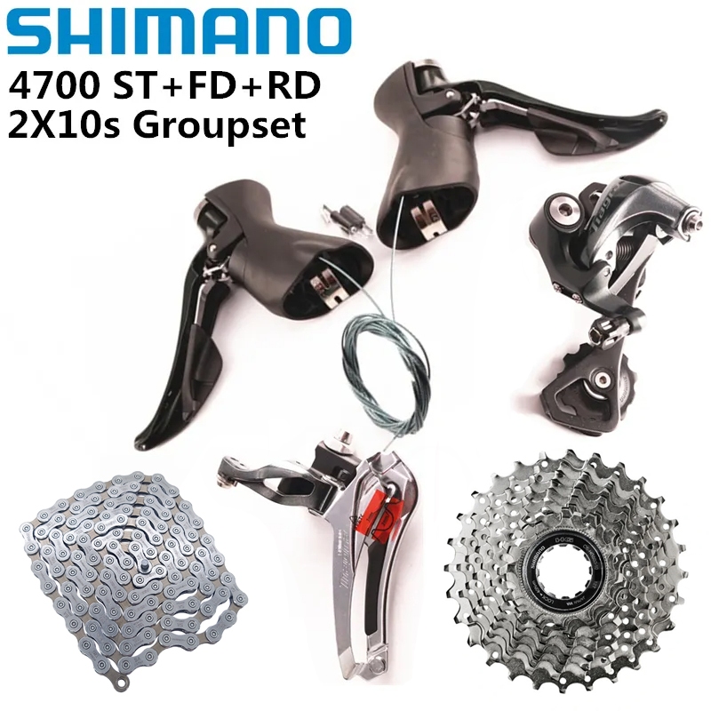 Shimano Tiagra M4700 2x10 速度公路自行車自行車套件 M4700 後變速器+ ST 變速桿