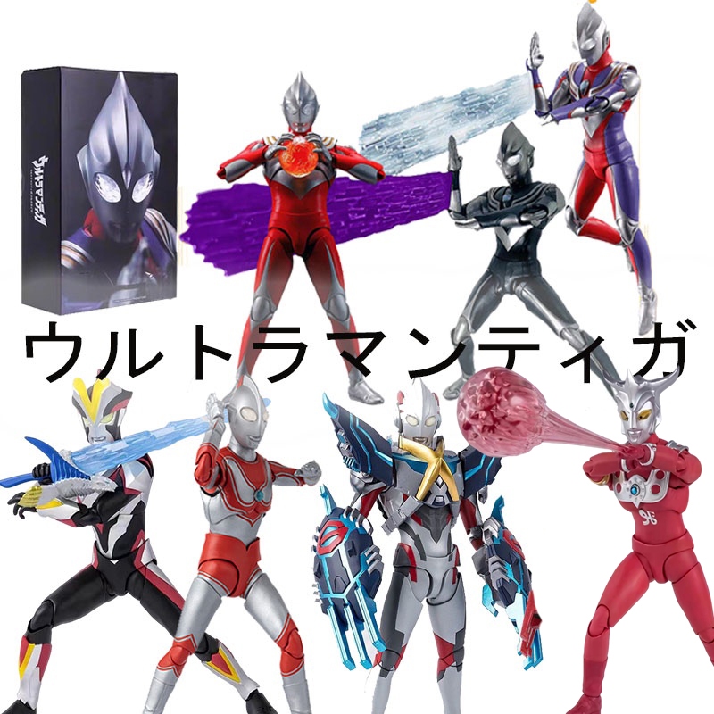 Ultraman X S H Figuarts Leo Tiga 黑暗零兔形態傑克勝利 SHF 火龍可動人偶兒童玩具模型