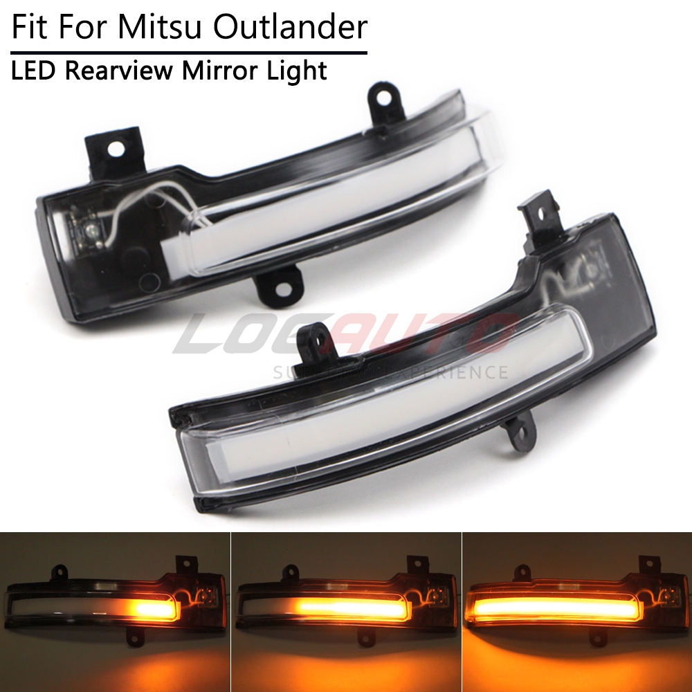 MITSUBISHI 適用於三菱 ASX 2015-2020 Outlander 2013-2021 後視鏡 LED 轉