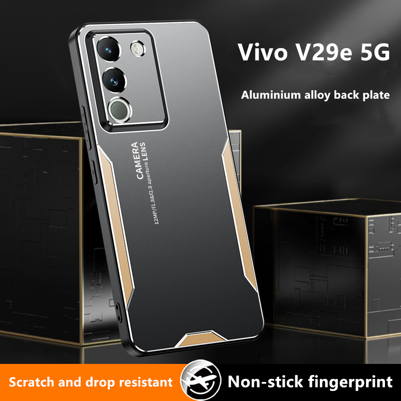 Vivo V29e 5G 手機殼適用於 Vivo V29e 5G【啞光鋁合金+TPU 防震手機殼保護套】