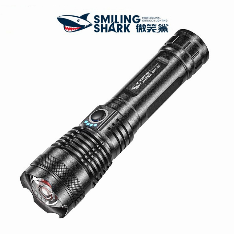 微笑鯊正品 X71 Led強光手電筒 USB可充電 26650大容量變焦氙氣燈 戶外防水登山露營狩獵應急照明 耐用