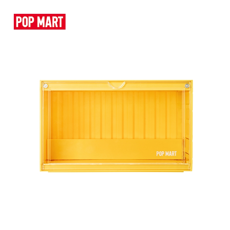POPMART泡泡瑪特 POP MART MINI集裝箱手辦展示盒（黃）道具玩具創意禮物盲盒