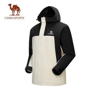 CAMEL SPORTS駱駝 硬殼單層衝鋒衣 登山男女情侶防風防水外套