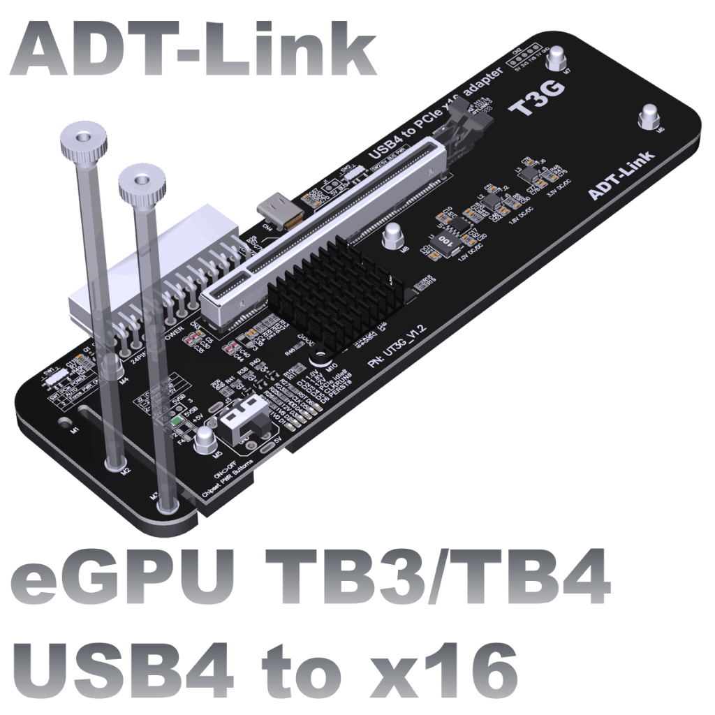 [訂製]ADT-Link UT3G筆記本顯卡外接外置轉USB4 PCIe4.0x4擴展塢兼容雷電3