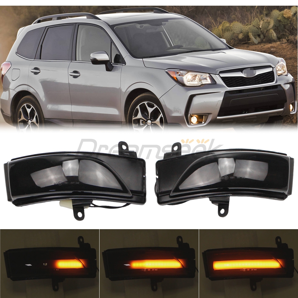 Lh+rh LED 後視鏡帶動態順序轉向信號燈適用於斯巴魯森林人 / Subaru Outback / XV / WRX