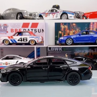 Audi模型車 1:32 奧迪 rs7 模型 迴力車玩具 合金玩具車 聲光玩具車 開門汽車模型 擺件 收藏 禮物