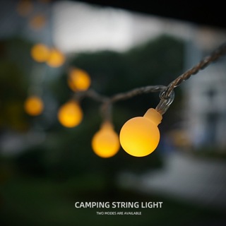 Camping＆Hiking 戶外露營LED小串燈天幕帳篷燈防水暖光氛圍燈野營燈串派對裝飾燈