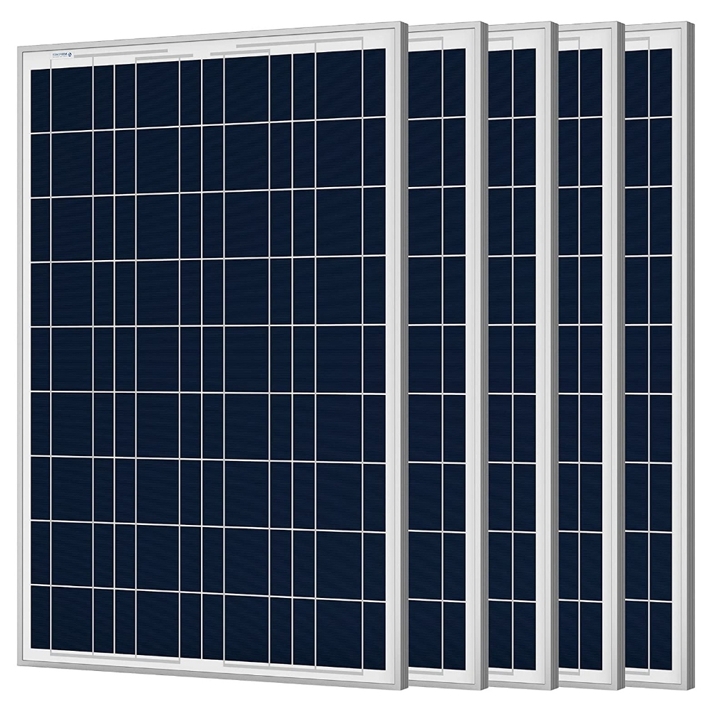 太陽能電池板20W 18V多晶防水板，用於為RV船拖車ATV汽車的12V電池充電或為12V燈供電，為12V電池組充電和其