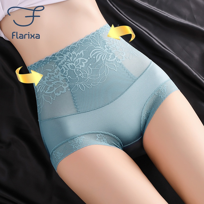 Flarixa Gerdel Body Shaper 女士高腰蕾絲內褲無縫修身塑身衣腰帶內褲三角褲