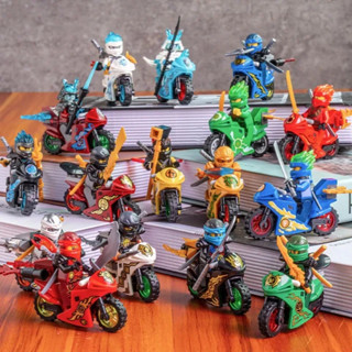 8款一組 Ninjago 旋風忍者 摩托車 第三方 積木 人偶 帶機車 相容 公仔 相容知名Brand 積木人偶 005