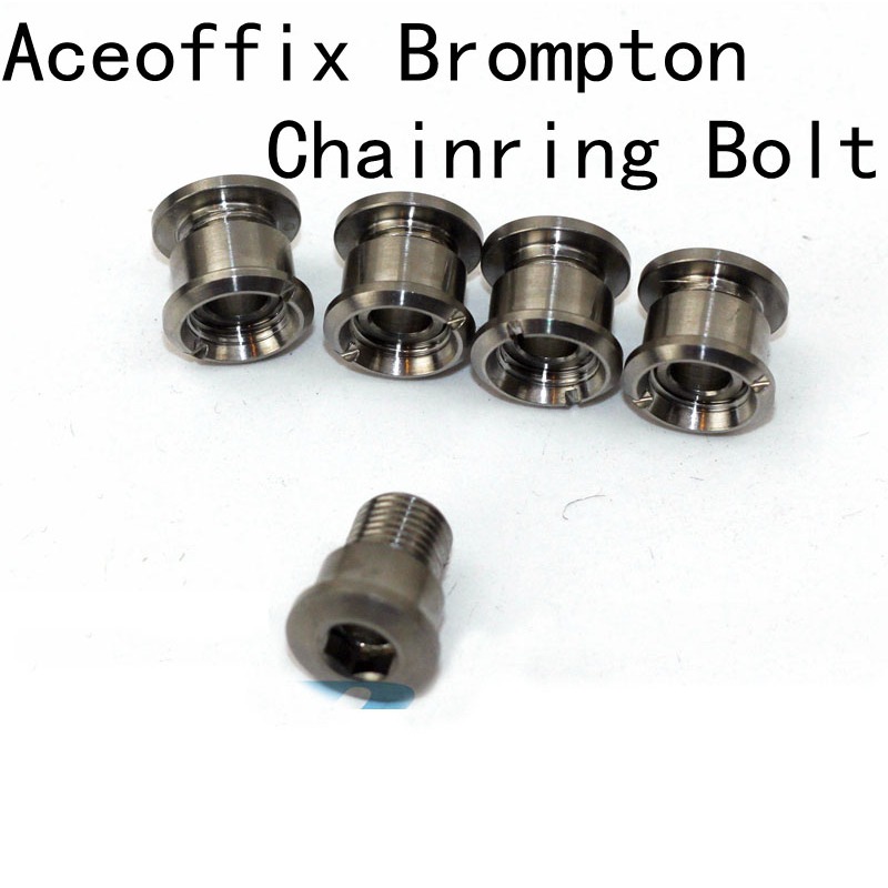 Aceoffix Ti 鏈輪螺栓自行車鏈輪螺絲適用於 Brompton 配件曲柄組自行車曲柄零件