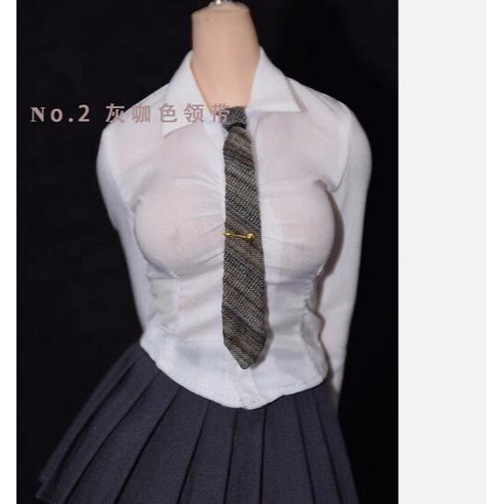 1:6 灰色咖啡領帶模型配件適用於 12 英寸女性 PH TBL 人偶身體玩具
