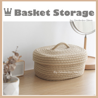 MUJI ✿巧布布✿ 日本ins天然棉繩編織收納盒家居裝飾籃子裝飾籃子無印良品小籃子收納化妝品收納盒化妝品收納盒鑰匙籃