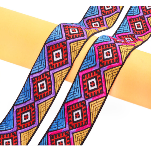 4cm民族風幾何提花織帶DIY裝潢緞帶服裝輔料