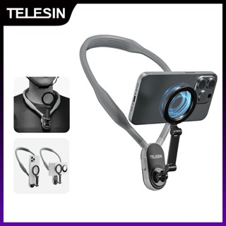 華為 Telesin 矽膠磁性頸掛式快速釋放支架適用於 Iphone 15 14 13 12 11 10 SAMSUNG