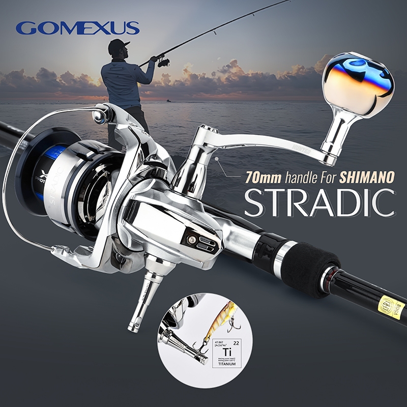 【Gomexus】TH-68岸拋大物紡車輪改裝把手可裝Shimano Daiwa捲線器船釣海釣磯釣LMY