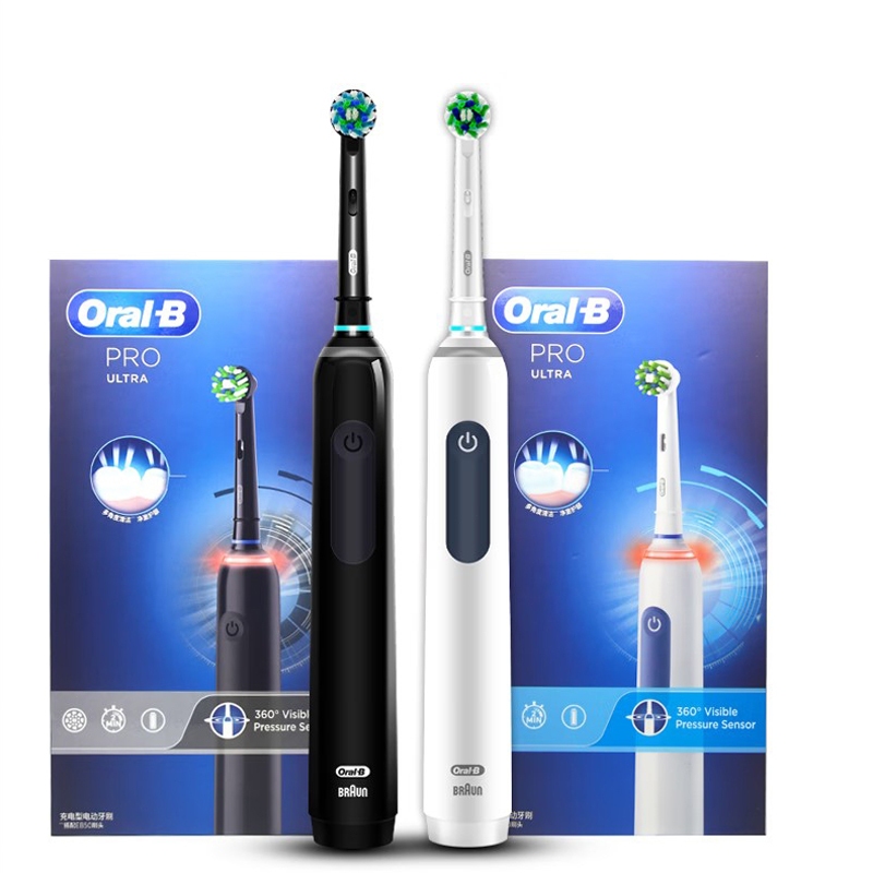 Oral-B 歐樂B Pro Ultra 電動牙刷 Pro 4 壓力傳感器 48,800 衝程/分鐘 2 分鐘定時器