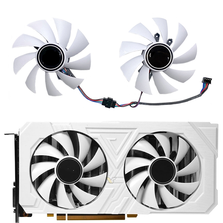 適用於 GALAX RTX 2070/2080/2080 SUPER EX White V2 的全新顯卡冷卻風扇