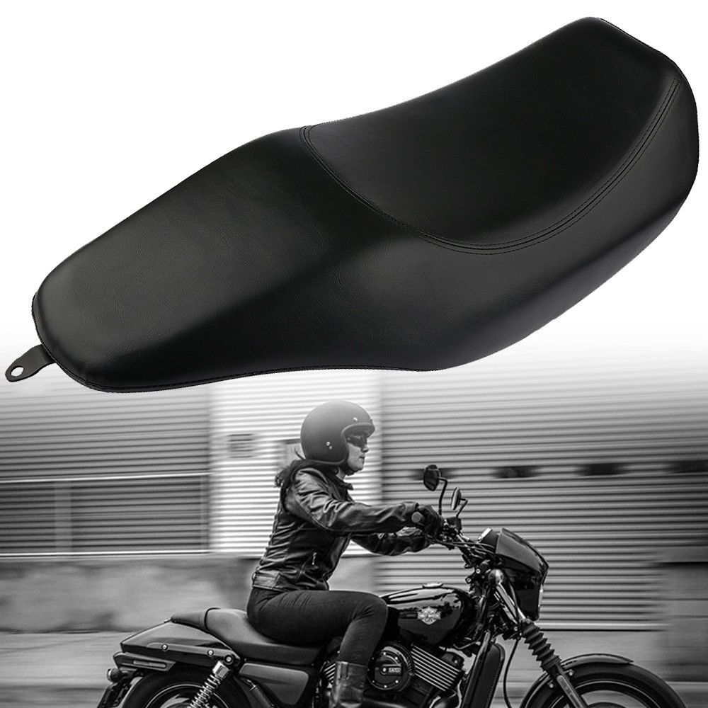1 件裝摩托車座椅黑色 PU 坐墊適用於 Harley Street 750 XG750 2014-2018