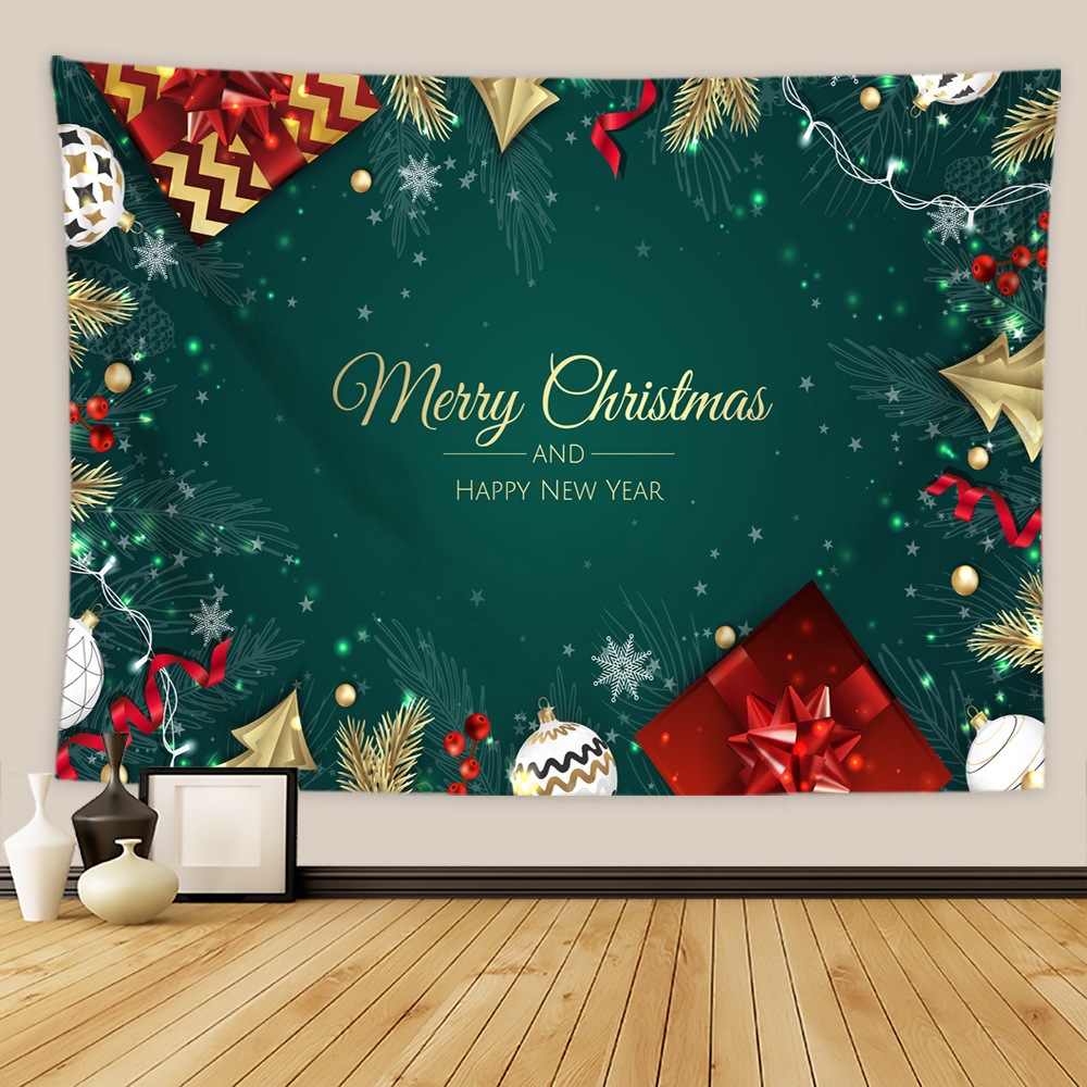 聖誕掛毯牆飾 多種可選大尺寸壁毯 酒吧餐廳客廳臥室背景佈 聖誕新年图案裝飾