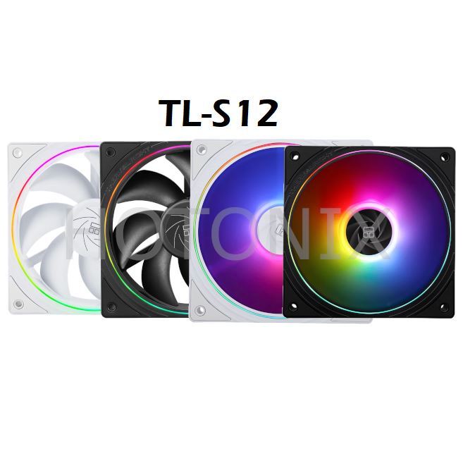 Thermalright TL-S12 120mm 風扇 ARGB PWM 環形燈性能風扇,適用於 PC 機箱