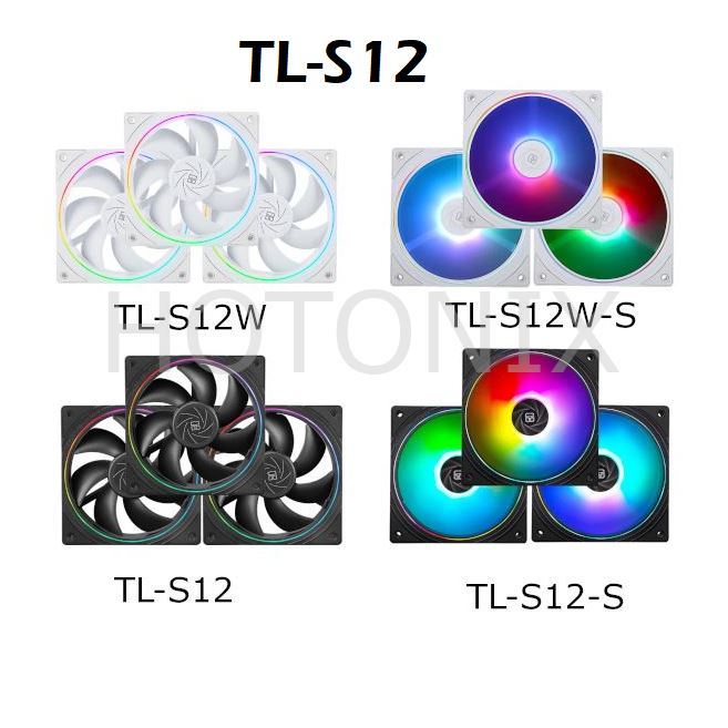 Thermalright TL-S12 120mm 風扇 ARGB PWM 環形燈性能風扇 3IN1 包適用於 PC 機