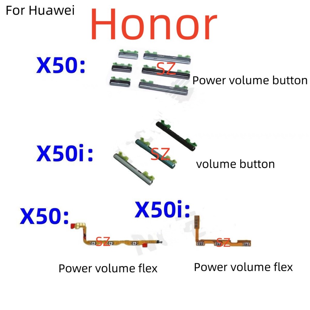 電源音量按鈕 flex 適用於華為 honor X50 X50i CRT-AN00 開關 ON OFF 按鈕 flex