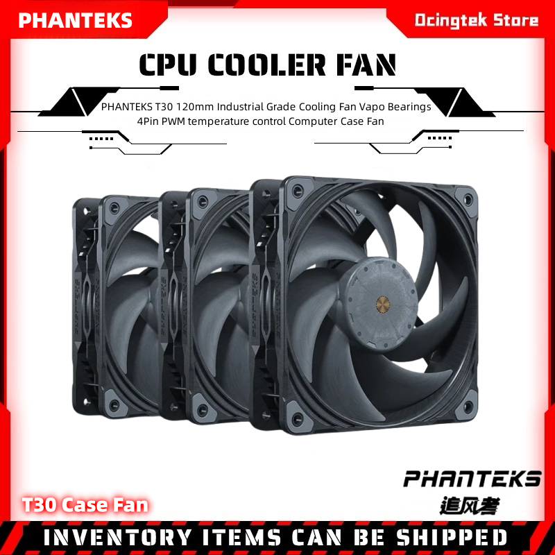 Phanteks T30 120mm 工業級散熱風扇 Vapo 軸承 4Pin PWM 溫控電腦機箱風扇