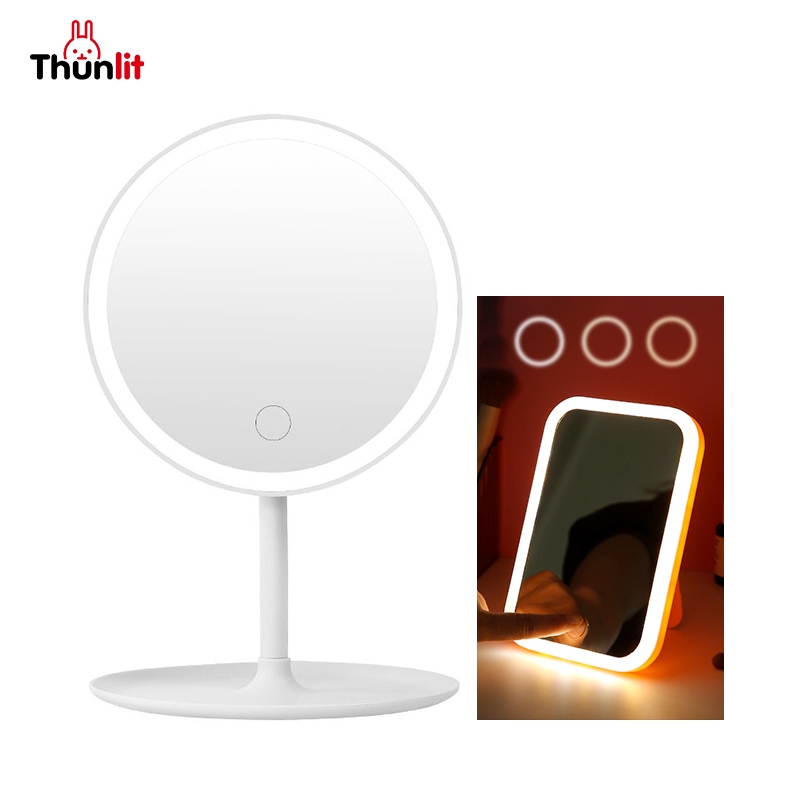 Thunlit化妝鏡燈led可充電3色桌面梳妝鏡燈