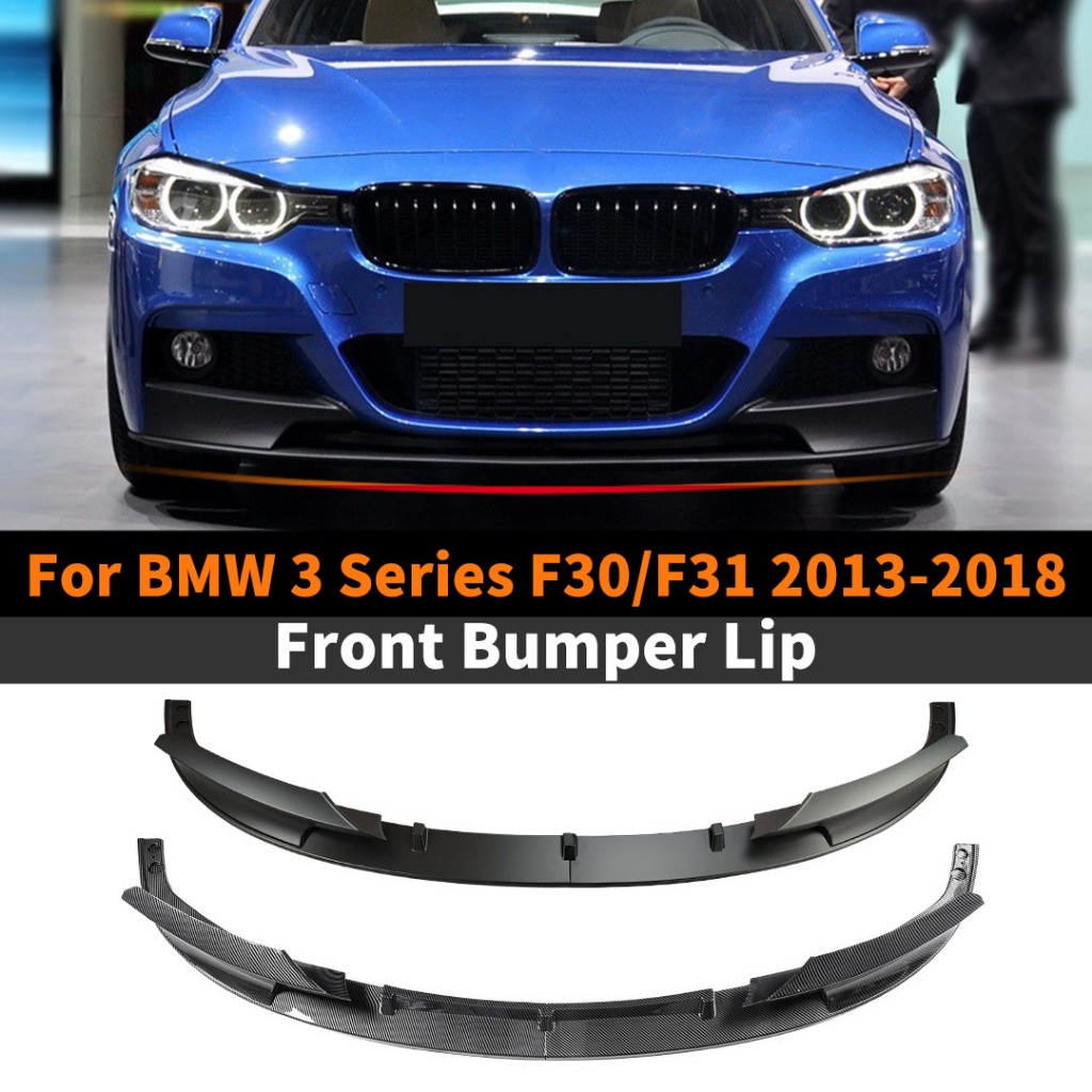 BMW 適用於寶馬 3 系 F30 F31 2013-2018 M 型運動調整裝飾配件裝飾的前保險槓唇下巴分離器護罩空氣