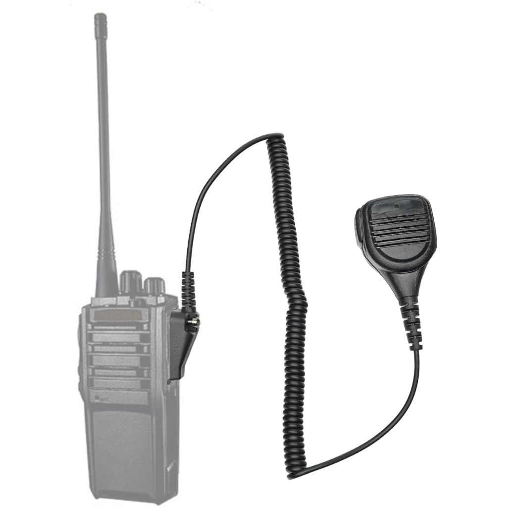 KENWOOD 適用於建伍收音機肩部麥克風的揚聲器麥克風兼容 NX-200 NX-210 NX-300 NX-3200