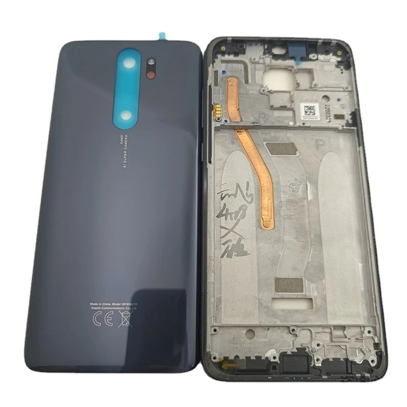 XIAOMI REDMI 小米紅米 Note 8 Pro 中框 + 玻璃電池蓋門更換零件的全外殼