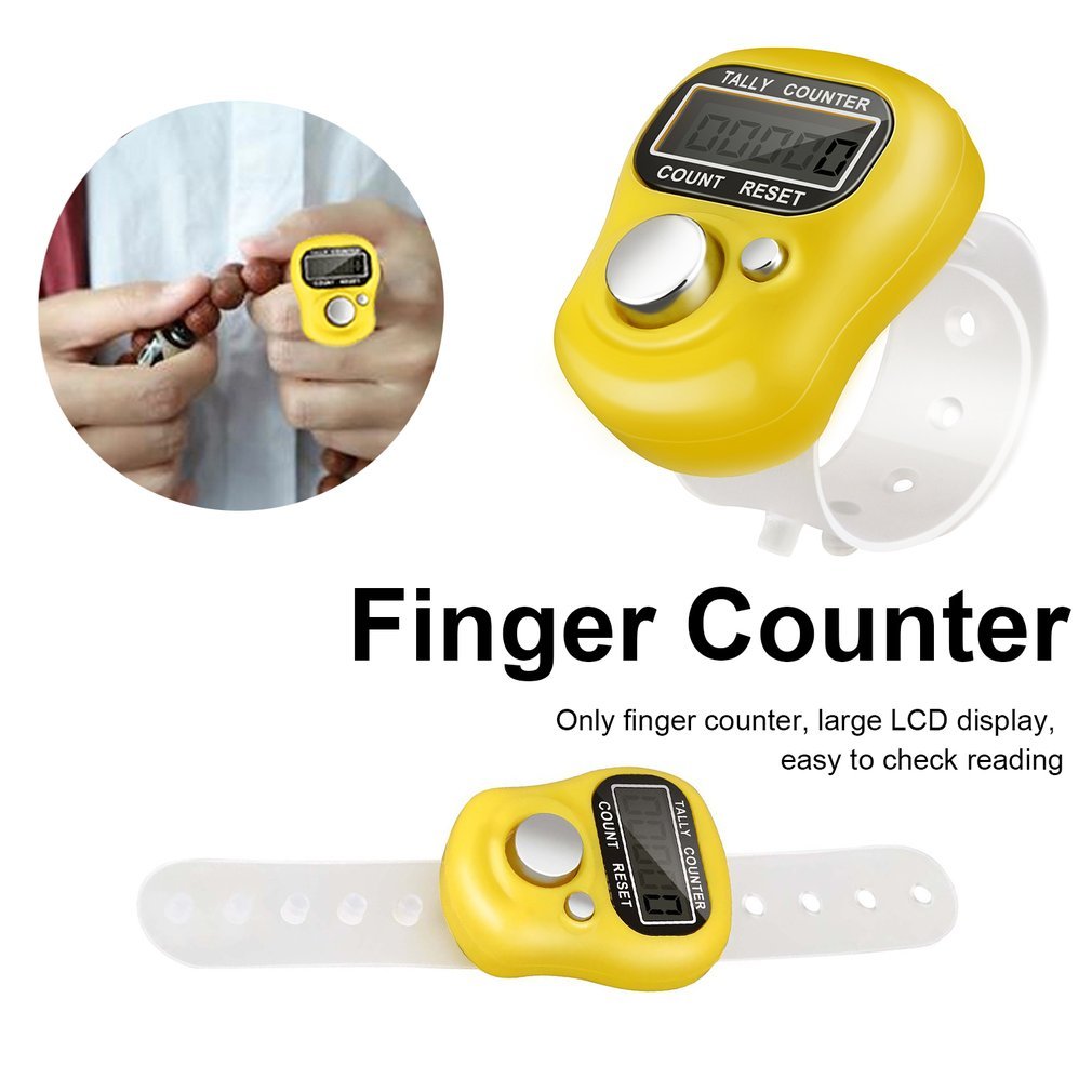 1 件手指計數計數器手指答題器迷你 5 位 LCD 電子數字高爾夫運動手持環形計數計數器