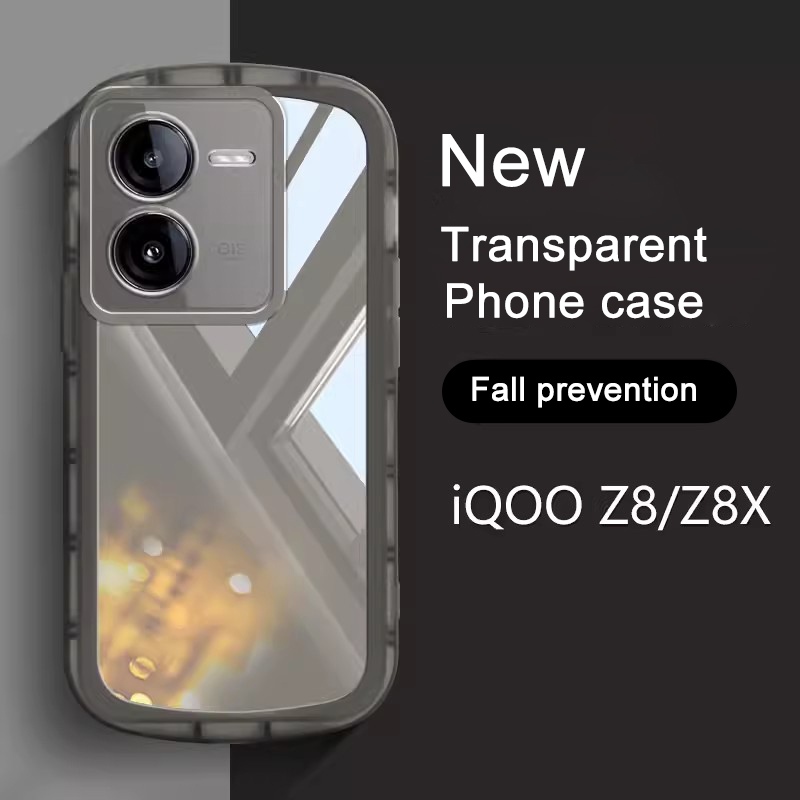 Vivo IQOO Z8 Z8X 外殼柔軟透明手機殼加厚保護手機後蓋