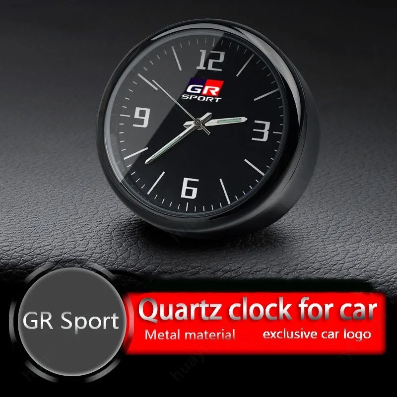 CAMRY Gr 汽車汽車零件迷你汽車時鐘通風口儀表板裝飾貼紙適用於豐田 GR Sport Corolla Yaris