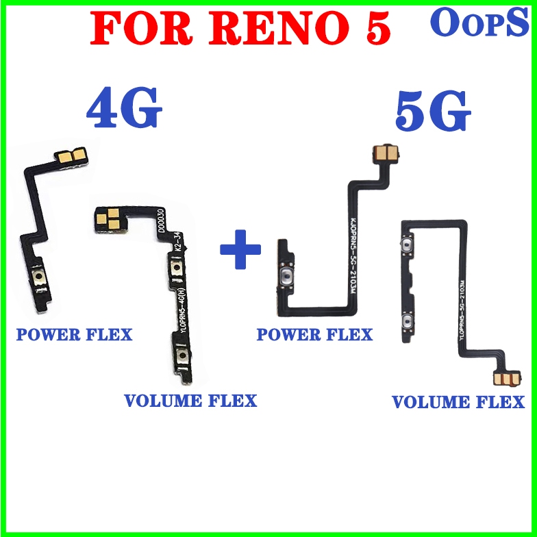 適用於 Oppo Reno5 4G 5G 側鍵開關排線手機部件的電源開關音量 Flex