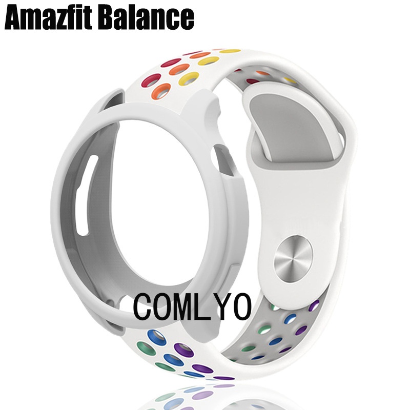 套裝 華米 Amazfit Balance 錶帶 智能手錶 錶殼 矽膠 軟 保護殼 半包殼 保護膜