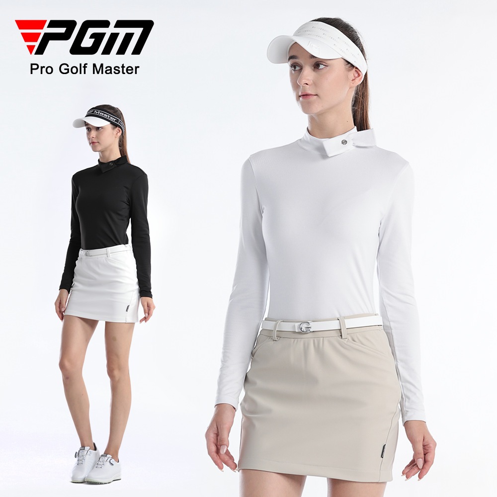 PGM 高爾夫打底衫女士長袖T恤 運動材質 蝴蝶領結 golf時尚運動服 YF616