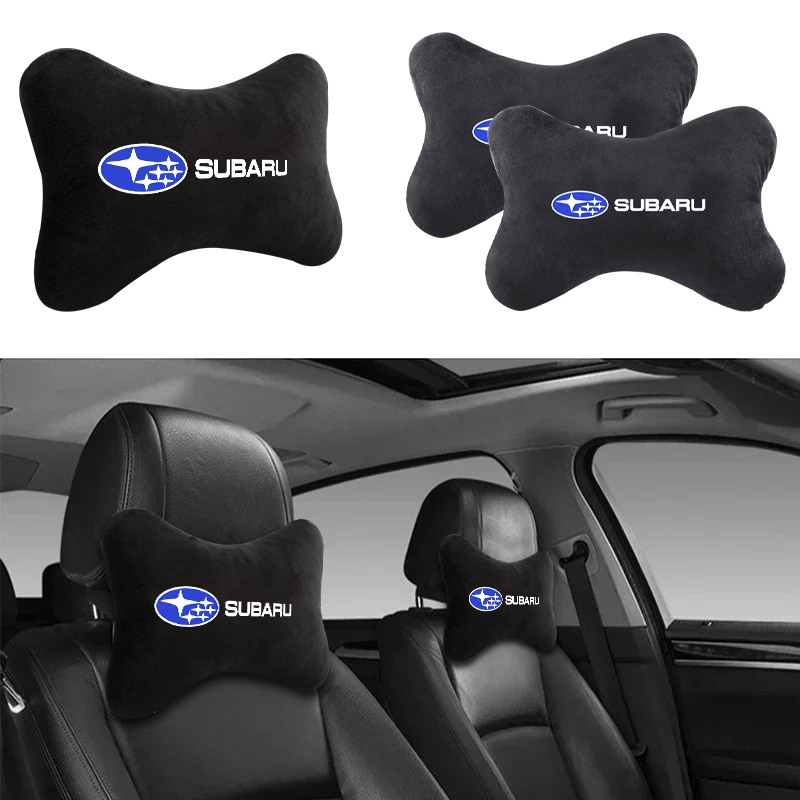 SUBARU 1 件裝高品質法蘭絨汽車枕頭裝飾汽車頸托頭枕適用於斯巴魯森林人翼豹 STI Legacy Outback