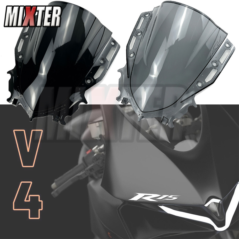山葉 摩托車配件賽車運動導流板擋風玻璃擋風玻璃遮陽板適用於雅馬哈 YZF R15 V4 V4.0 YZF-R15 202