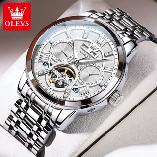 OLEVS手錶男生 男士手錶正品機械防水不鏽鋼日曆夜光時尚多功能 6701